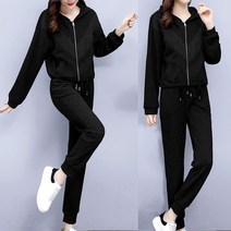 Joyce shop 오래달리기 니팅트레이닝세트 긴팔트레이닝복세트 니트 상하의 세트 여성 운동 추리닝 요가 필라테스 헬스 조거팬츠 후드 집업 집업세트 운동복세트 트레이닝복 운동복 요가복 언더레이어 필라테스복 스포츠