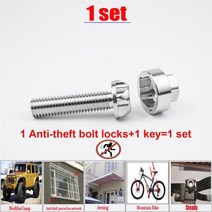 나사 볼트 도구보안 도난 방지 너트 M6 M8 M10 304스테인레스 스틸 산악 자전거, M8x40mm