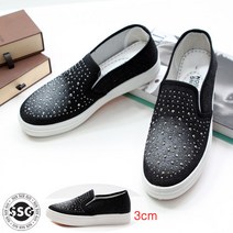 [초경량 논슬립] 여성 안신은듯 가볍고 발볼편한 반짝이 큐빅 밴드 슬립온 스니커즈 운동화