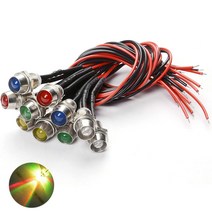 JINHA DIP LED 고휘도LED ROUND 발광다이오드 8mm 3V 인디게이터, 인디_(3V_8파이)느린변환_5개