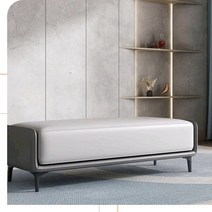 등받이없는 쇼파 벤치형 미용실 약국 긴의자 소파, 가죽 라이트 그레이