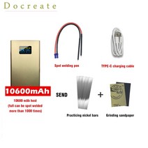 스풋 용접기 휴대용레이저 어스집게 휴대용산소 초음파 스포트 dx10 10600 휴대용 oled 조정 가능한 배터리 도구 0.10.12mm 니켈 18650 8awg 펜, 10600mah, 02 10600mah, 02 10600mah