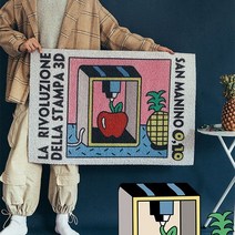리츠센 PVC 방수 현관코일매트, 120x80cm, 프레이스 애플