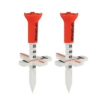 무명정품 업그레이드 에이밍 높이조절 골프티꽂이/볼마커 2P, 블랙, 옐로우