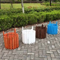 정원 울타리 실내 미니정원 만들기 마당 휀스 나무 난간 멧돼지 담장 방부목 화단 장식품, 118 x 46 흰색