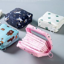 생리대 미니 다용도 파우치 6color [시크릿 여행용 방수 화장품 립스틱 멀티 휴대용 지퍼 포켓파우치]