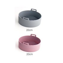 통삼겹살 에어후라이 전자렌지찜기 19cm 에어프라이기 전자레인지용 에어프라이팟 에어프라이어실리콘, 19cm 그레이