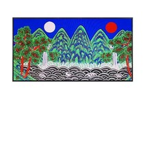 일월오봉도 돈들어오는 그림 액자 인테리어 보석십자, 200x90CM 루빅스 큐브 라운드 드릴풀드릴