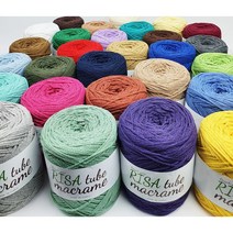 [니트펫] 리사 튜브 마크라메(Risa tube Macrame) / 소품실 가방실 마크라메실 - 구매 금액대별 사은품 증정/ 10개 구매 시 1개 더 행사, 25. 화이트
