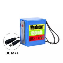 태양광 보조배터리 12V 3s2p 10500mah lithium battery pack display screen outdoor fish detector spear fishing, [01] DC M-F