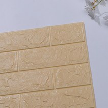 폼블럭벽지 방한폼 단열 포인트 벽돌 35cm x 3D 벽 스티커 자기 접착제 벽지 거품 보드 홈 장식 거실 침실, 04 LightYellow_01 1 piece