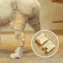 [100% 국내 제작] 케어즈 1+1 왼발 오른발 구성 강아지 슬개골 비절 탈구 보호대 산책 밴드, 소프트바닐라