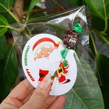 피크닉하우스 크리스마스선물포장산타포장봉투, 해피산타 사탕페이퍼, 5개
