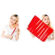 5개/경기장 응원도구 청홍 짝짝 종이 부채 단체 용품, 클래퍼레드