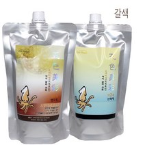 서울화장품 아트매직 오색미채 헤어 칼라 크림 염색약 1제2제각각500g (색상: 5N 갈색) 오징어먹물염색 먹물염색 대용량염색