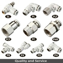 퀵커플러 공압 피팅 파이프 커넥터 흰색 호스 1/4 1/2 6mm 8mm BSP 스레드 퀵 커플 링 에어 튜브, 8-01 (8mm-1l8), PB