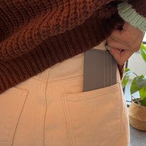 슬림 포켓 남자 여자 미니 카드지갑 케이스 그레이