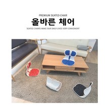 올바른 체어 바른자세 의자 체형 교정 커브 체어 허리 디스크 보호 보조 등받이의자, 블랙