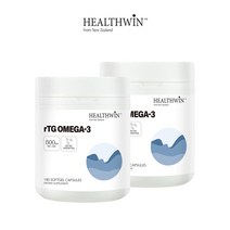 뉴질랜드 헬스윈 알티지 rTG 오메가3 1000mg EPA DHA 180캡슐 1병, 180캡슐 2병