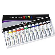 [IL∃7] 로사 크레프트 스타일컬러 아릴물감 20ml 12색 디자인아릴 그림아릴 아릴 미술용 화방용아릴 용아릴 화방용_E∃8260eA, 옵션없음[^%&], ∠본상품