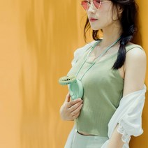 시로코팬 시코로팬 덕트모터 2마력 1마력 덕트팬 닥트모터 고기집후드 만화 미니 핸드헬드 선풍기 USB 충전식 목 접이식 휴대용 데스크탑 소형 포터블 손풍기 목풍기, [02] Pink