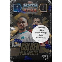 Match Attax 2020 2021 Topps UEFA 챔피언스 리그 축구 트레이딩 카드 게임 밀봉 MEGA 수집가용 틴 보너스 골드 카드 및 독점 인서트 포함 (골든 목표 득