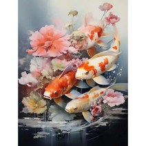 비단잉어희하도 풍수 쉬운 우드 직소퍼즐 붉은 잉어 부귀재물도 조각퍼즐 집콕취미 어르신 효도선물 스트레스해소 장난감 300 500 700 1000피스, 비단잉어희하도 퍼즐6, 700피스