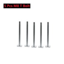 티트랙 T트랙 슬라이더 프로파일 목공 게이지10 팩 t 볼트 및 너트 세트 m8 250, 5 개 m8 t 볼트