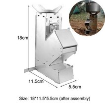 미니 야외 캠핑 스토브 휴대용 분리형 목재 스토브 스테인레스 스틸 요리 난방 장작 스토브 여행 피크닉 바베큐, 스타일, 1개