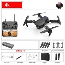 2021 새로운 E525 드론 4k HD 와이드 앵글 듀얼 카메라 1080P 와이파이 비주얼 포지셔닝 높이 Rc 따라와 Qu, 02 4K 1B