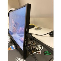 15.6 인치 fhd 1080p 휴대 디스플레이 hdmi 호환 type-c d-sub vga 컴퓨터 모니터 ps4 스위치 xbox one 노트북 전화, 2 x 미니 HDMI