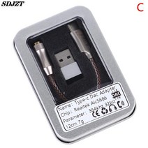 꼬다리dac 휴대용dac 끝판왕 2세트 USB 타입 C ~ 3.5mm DAC 앰프 이어폰 앰프 디지털 디코더 AUX 오디, 03 C