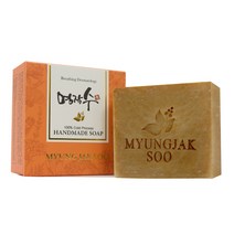 명작수 천연 세안 비누 병풀 민감 홍조 저자극 보습 클렌징 비누, 105g, 1개