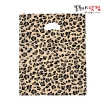 봉투야닷컴 LDPE 30호 (30x39cm) 50장 비닐쇼핑백, 호피-베이지