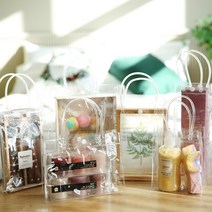 PVC 투명 쇼핑백 구디백 답례품, 사각형-2호