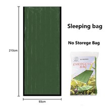 비상 생존 침낭 26 미크론 PE 알루미늄 필름 캠핑 하이킹 방수 단열 담요 텐트, [03] GreenBag