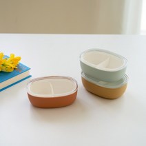 킨토 본보 유아식기 런치볼 300ml - 블루그레이 오렌지 옐로우