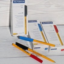 스테들러 독일산 Stick F 옐로우 유성볼펜 1다스, F-9 블랙