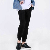 스판 데일리 블랙진 조거 스키니진 옆라인 테이퍼드핏 청바지 배기 데이트 남자 워싱 밴딩 코팅진