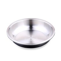[쿠킹스]원형 스텐 그릇 18cm /야외 오토캠핑장 식기, 없음