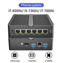 6 기가비트 이더넷 포트 방화벽 Pfsense Openwrt wifi 인텔 NIC 라우터 VPN 서버 미니 PC AES-NI Centos Ubuntu Esxi, [01] Celeron 4205U, [03] 8G RAM 128G SSD