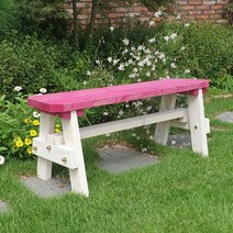 ksm03-002야외 정원 공원 옥외용 실내 대기 평 원목벤치 의자, 퍼플화이트, 2인용(1200mm)