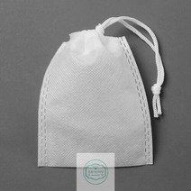 더스트백 이너백 부직포파우치 50p세트(9x12cm)화이트 한쪽 스트링 복주머니 광목파우치