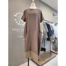 보니스팍스 밑단 쉬폰 배색 제천 스트링 원피스 BA38OP160
