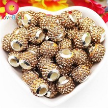 은제품 악세서리만들기재료 폴리머 클레이 라인 석 유럽 구슬 큰 구멍 비즈 실버 도금 황동 코어 목걸이 팔찌 챠밍, Big Luxury 11