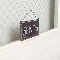 GENTS 남성 화장실표시 빈티지팻말 매장인테리어 표지판 표찰 예쁜현판
