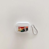 감각적인 에어팟케이스 실리콘 가죽 빈티지 명품 airpods pro 3 무선 블루투스 충전 상자용 clear retro label 이어폰 케이스 airpod 2 1 코드 케이스, 에어팟 프로용, a