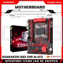 HUANANZHI QD3 M-ATX 마더 보드 인텔 제온 E5 LGA2011-3 모든 시리즈 DDR3 RECC NON-ECC 메모리 NVME USB3.0 SATA