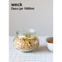 WECK 데코형 항아리 유리 밀폐 용기 1000ml