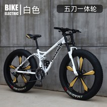 MTB 광폭타이어 자전거 팻바이크 24인치 26인치 풀서스펜션, 26인치cm, H + 27단